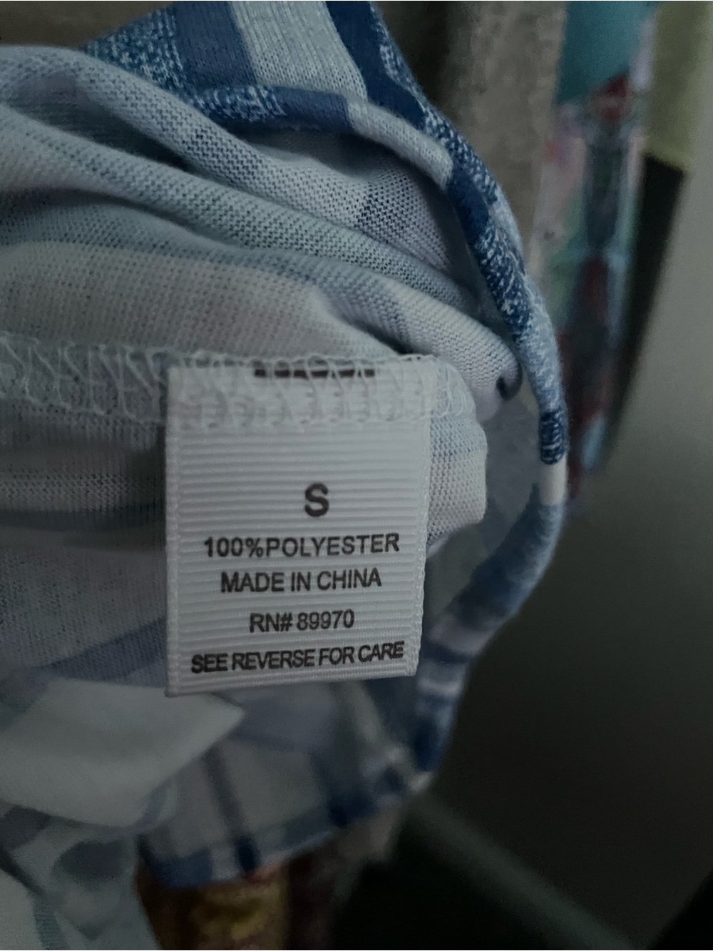 Women's Blue and White Vertical Stripe Sleeveless Split-Neck Sleeveless Top - Picture 2 of 4